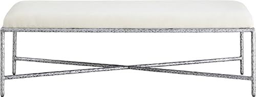Meridian Furniture 22065Cream Valley Collection Modern | Contemporary Bench - Image 4