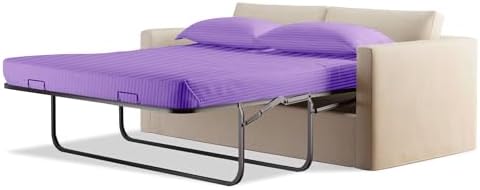 800 Series 100% Egyptian Cotton Sleeper Sofa Bed Sheet Set Stripe Queen XL Size by Unknown