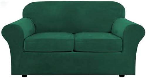 H.VERSAILTEX Real Velvet Plush 3 Piece Stretch Sofa Covers Couch Covers by HVERSAILTEX