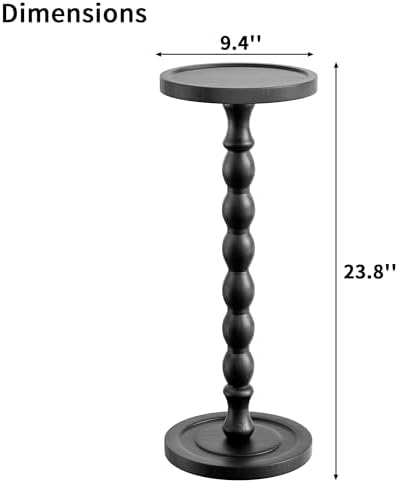 Small Round Side Table, Rubberwood‌ Drink Table - Image 3