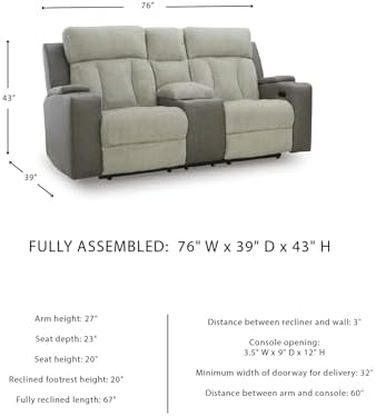 Signature Design by Ashley Power Reclining Loveseat - Image 3