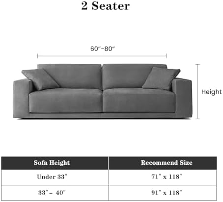 MEETSKY Boho Couch Cover Sofa Cover Washable, Chenille Sofa Covers - Image 7