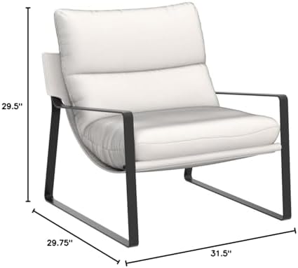 LukeAlon Modern Linen Accent Armchair - Image 2