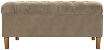 HomePop 40" Ainsley Button Tufted Storage Bench by HomePop