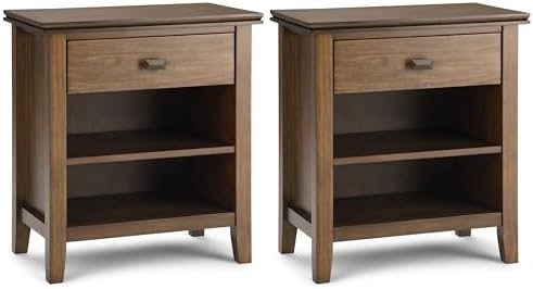 SIMPLIHOME Artisan 24" Nightstands in Rustic Natural Aged Brown by SimpliHome