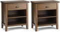 SIMPLIHOME Artisan 24" Nightstands in Rustic Natural Aged Brown by SimpliHome