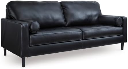 Signature Design by Ashley Bryceview Contemporary Leather Match Tufted Sofa by Unknown