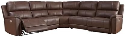 Signature Design by Ashley 5-Piece Leather Power Reclining Sectional by Unknown