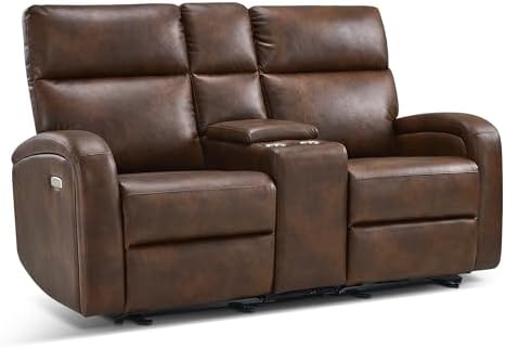 MCombo Zero Wall Recliner Loveseat, 2-Seat Power Wall Hugger Sofa by MCombo