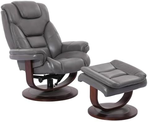 Pemberly Row Leather Swivel Recliner by PEMBERLYROW