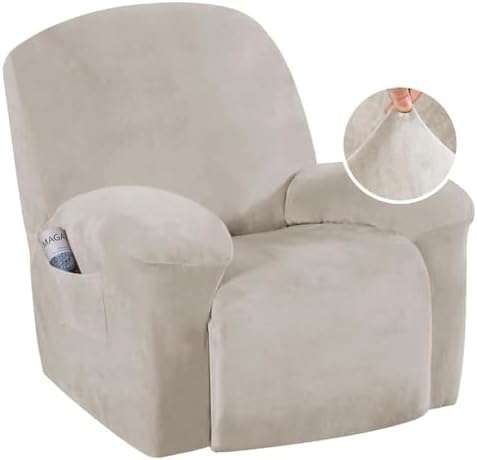 H.VERSAILTEX Velvet Recliner Chair Covers 1-Piece by HVERSAILTEX
