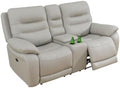 Electric Power Recliner Loveseat Genuine Breathing Leather Recliner Couch by UOCFYK