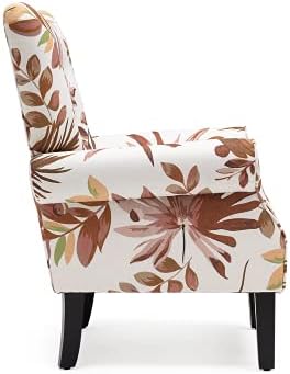 YOLENY Mid Century Wingback Arm Chair, Modern Upholstered Fabric High Back - Image 6