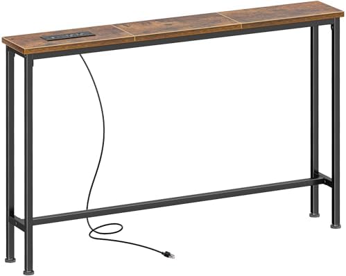SUPERJARE 39.4 inch Narrow Behind Couch Table by SUPERJARE
