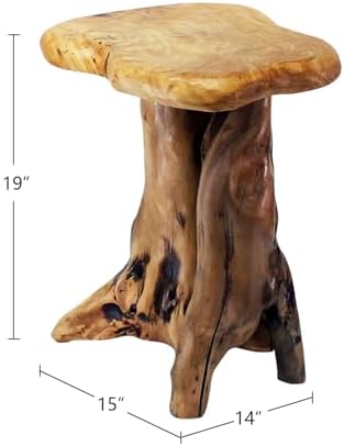 WELLAND Solid Wood Pedestal End Table - Image 2