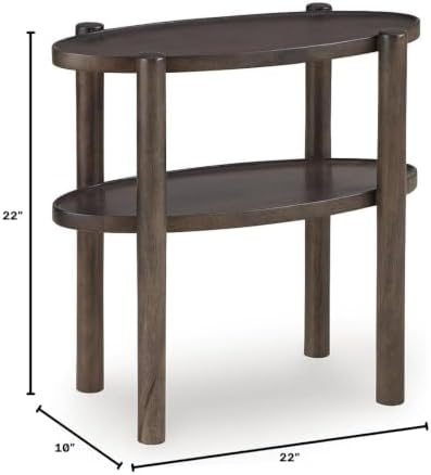 Signature Design by Ashley 2-Tier Narrow Oval End Table - Image 3