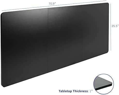 VIVO Black 71 x 36 in Table Top, DESK-TOP72-36B - Image 3