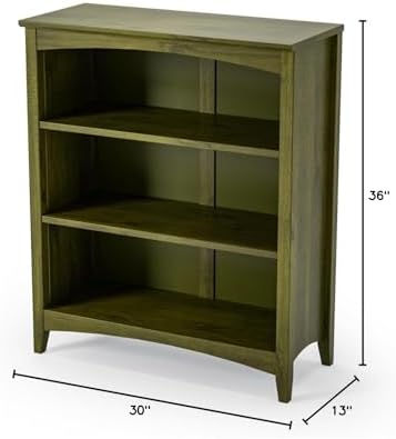 Camaflexi Shaker Style 3 Shelf Bookcase/Solid Wood / 36" High/Adjustable - Image 3