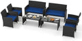 Tangkula 8 Piece Patio Wicker Furniture Set, Outdoor Heavy Duty Rattan by TANGKULA