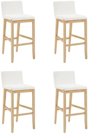 Nathan James Gracie Modern Upholstered Bar Stool, Wooden Bar Stool - Image 6