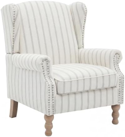 Mid Century Floral Wingback Chair by Unknown