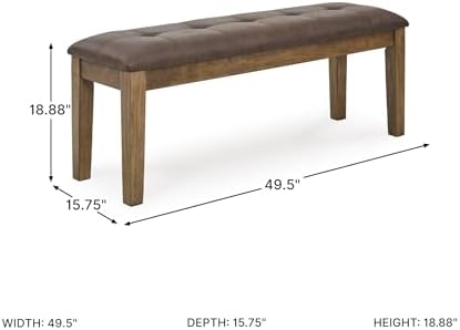 Signature Design by Ashley 1-Piece Upholstered Dining Bench, 50 in - Image 3