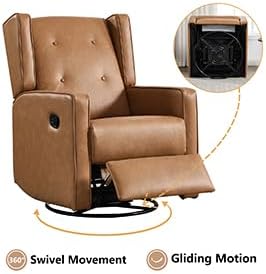 CANMOV Swivel Rocker Recliner Chair Set of 2, Nursery Glider Chair, Nursery - Image 4