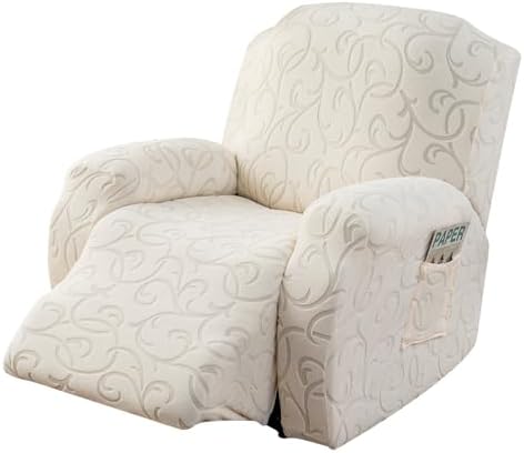 4 Pieces Recliner Cover Stretch Sofa Slipcover, Sofa Couch Cover by YUEANG