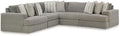 Signature Design by Ashley 5-Piece Sectional Sofa, Ash Gray Chenille by Unknown