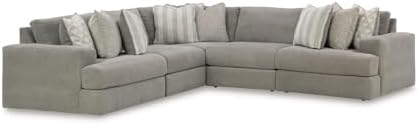 Signature Design by Ashley 5-Piece Sectional Sofa, Ash Gray Chenille by Unknown