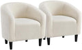 Yaheetech Compact Sherpa Accent Chairs Set of 2 by Yaheetech