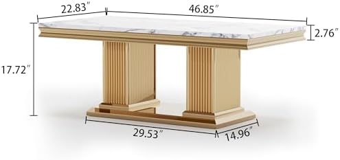 47inch Faux Marble Coffee Table - Image 2