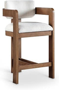 Meridian Furniture Sacha Linen Blend Counter Stool by Unknown