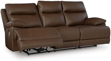 Signature Design by Ashley VonRyan Power Reclining Sofa, Top Grain Leather by Unknown