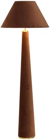 TOV Furniture Graham Chocolate Brown Velvet Floor Lamp - Image 3