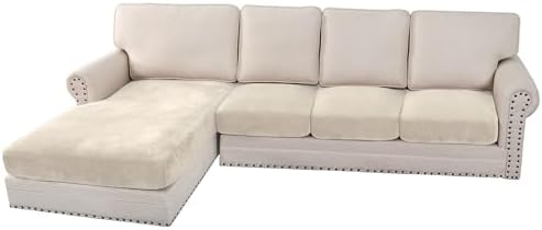 H.VERSAILTEX Velvet Stretch Sectional Couch Covers by HVERSAILTEX