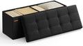 SONGMICS 43.3 Inches Folding Storage Ottoman Bench, Load 660 lb by SONGMICSbySONGMICSHOME