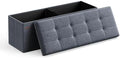 SONGMICS 43.3 Inches Folding Storage Ottoman Bench, Load 660 lb by SONGMICSbySONGMICSHOME