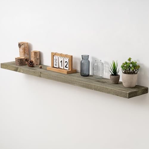 Acovy 48" Unfinished Solid Reclaimed Wood Floating Shelves, Rustic Heavy-Duty by Acovy