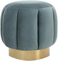 Safavieh Home Collection Maxine Pink and Gold Channel Tufted Otttoman Ottoman by Unknown