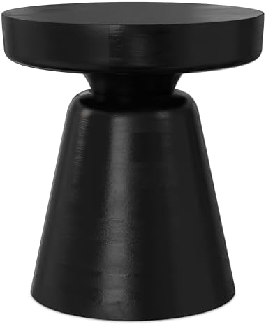 SIMPLIHOME Robbie 16" Wide Solid Wood Rectangular End Table in Black - Image 6