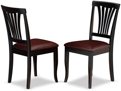 East West Furniture ANAV3-BLK-LC 3 Piece Dining Room Furniture Set Contains a - Image 4