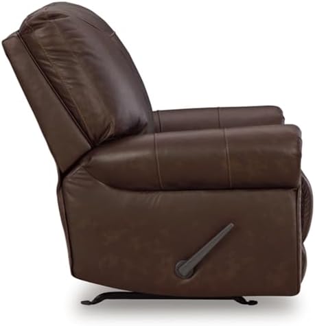 Signature Design by Ashley Colleton Leather Rocker Recliner, Dark Brown - Image 6