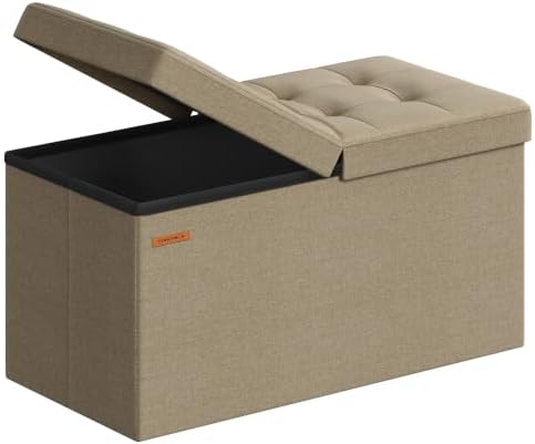 SONGMICS 30 Inches Storage Ottoman, Foldable Bench by SONGMICSbySONGMICSHOME