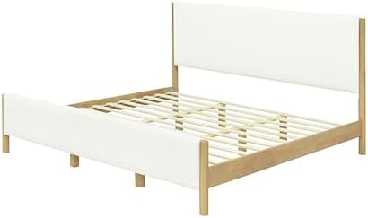 Christopher Knight Home Bettine King Size Bed, Boucle King Headboard Bed - Image 6