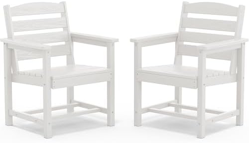 SERWALL Outdoor HDPE Dining Chairs Set of 2 by SERWALL