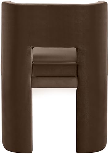 Meridian Furniture Zuno Brown Velvet Performance Fabric Dining Chair - Image 7