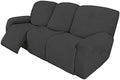 Easy-Going 8 Pieces Recliner Couch Stretch Sofa Slipcover Dark Gray by Easy-Going