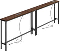 SUPERJARE 78.8 inch Narrow Behind Couch Table by SUPERJARE