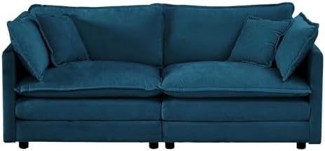 Tmsan 76.7" Deep Seat Cloud Loveseat Couch, 2 Seater Sectional Sofa - Image 5